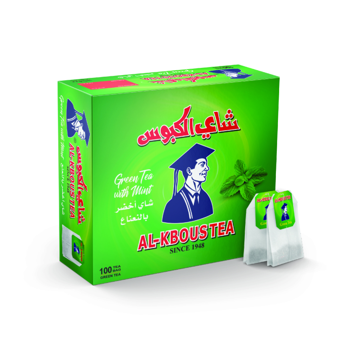 Al-Kabous 100pcs green with mint tea