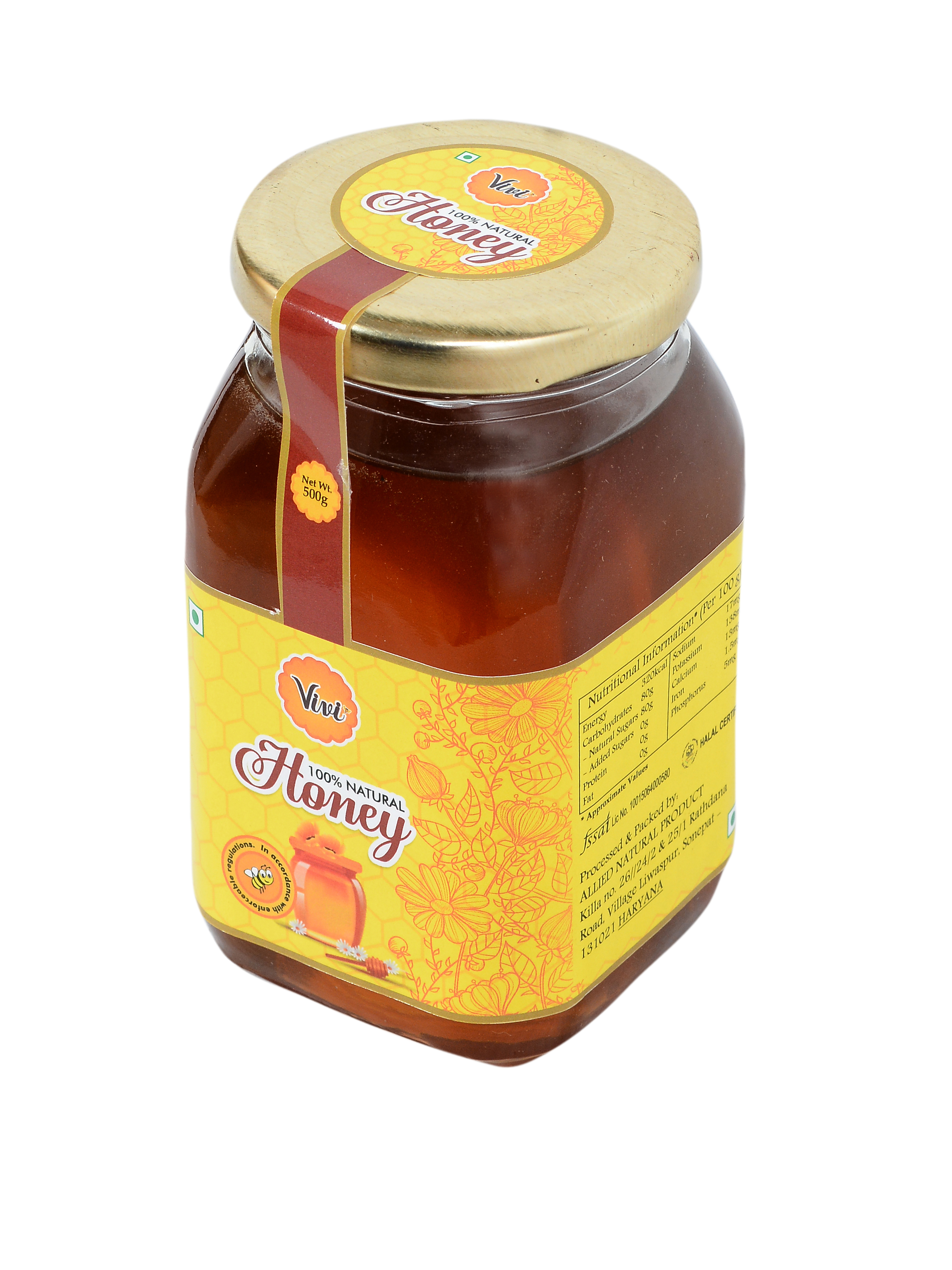 VIVI Natural Honey - square jar