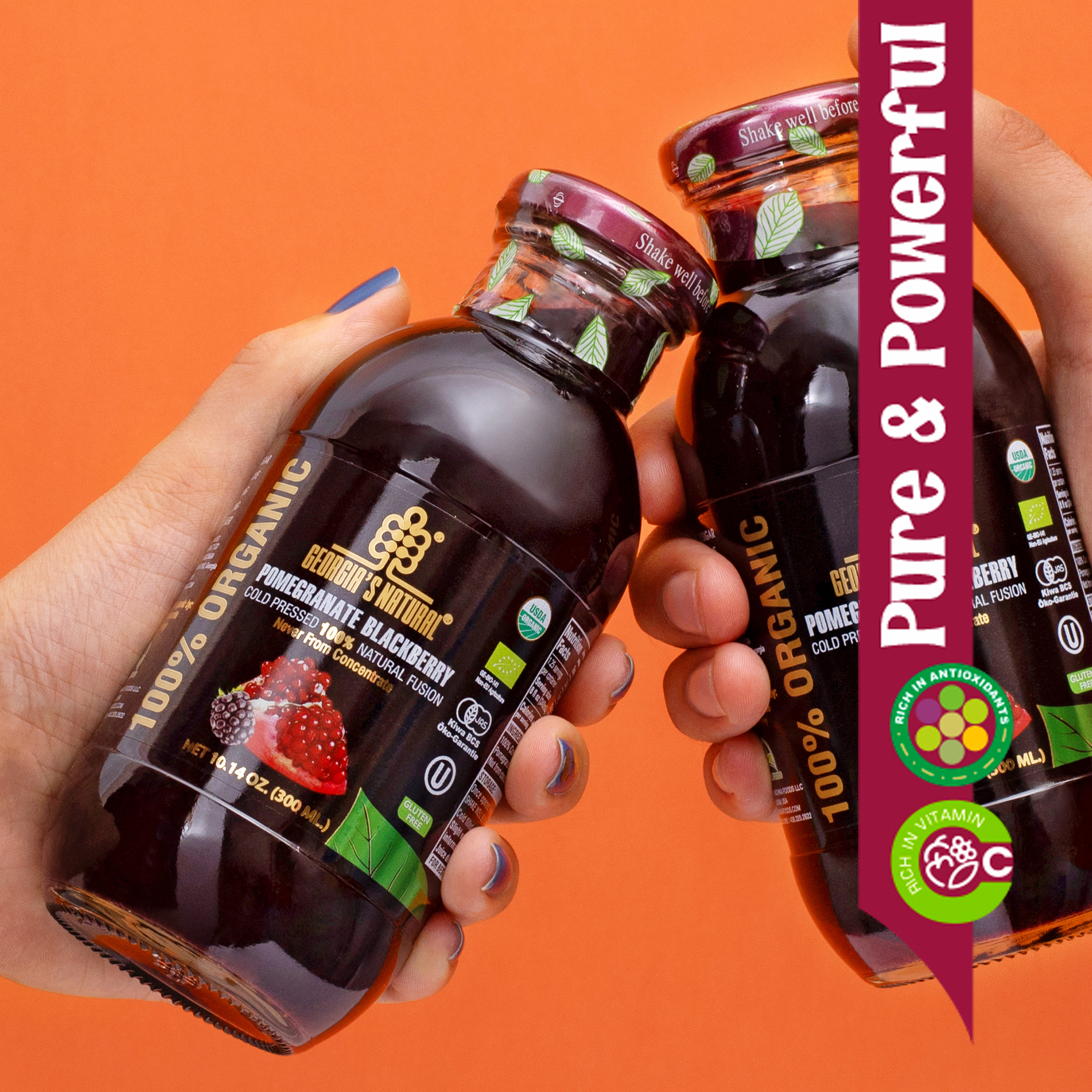 100% ORGANIC POMEGRANATE BLACKBERRY JUICE