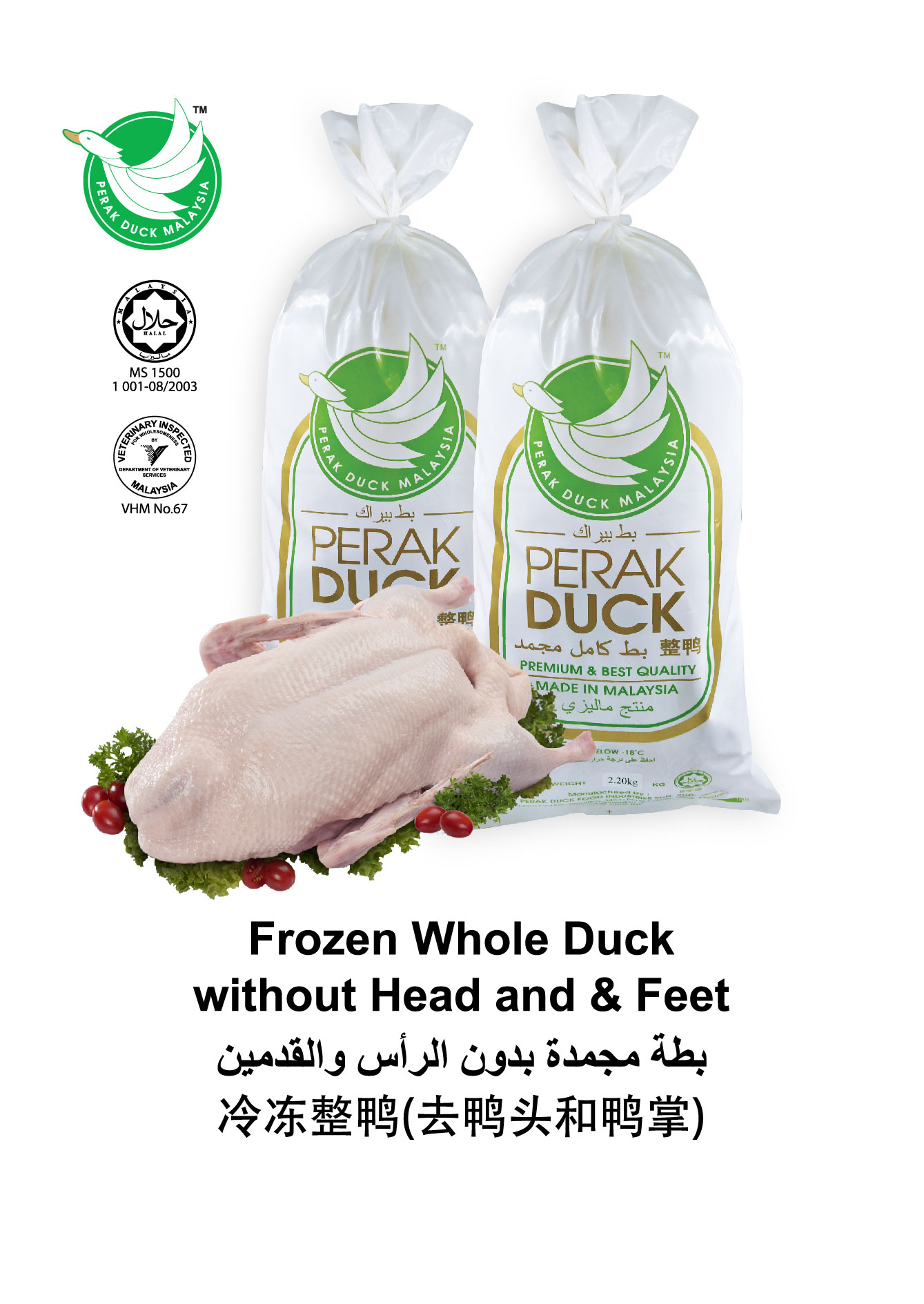 FROZEN WHOLE DUCK WITHOUT HEAD AND FEET