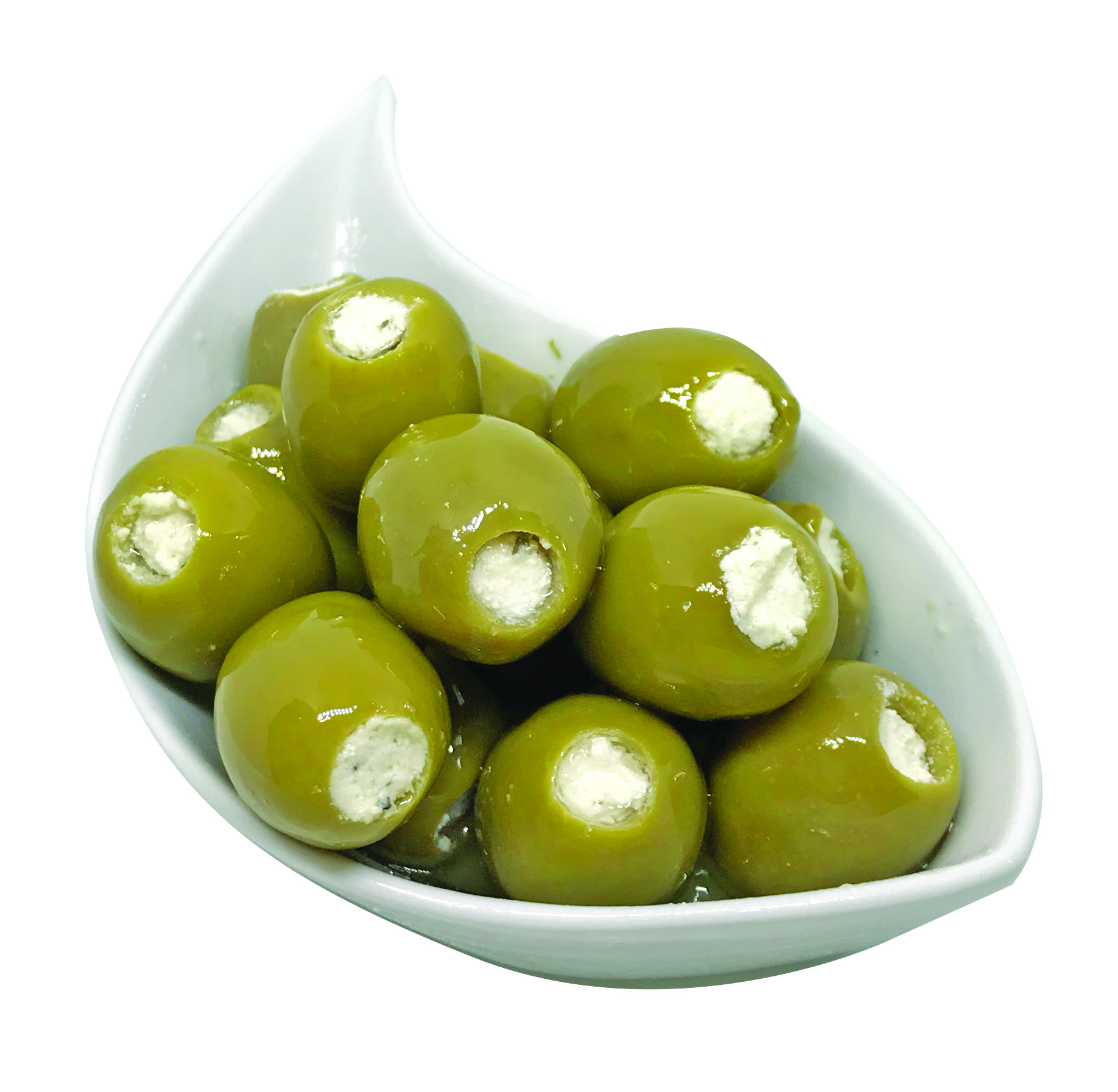GREEN OLIVES STUFFED WITH CHEESE