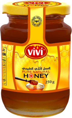 VIVI Natural Honey - Round Glass Jar