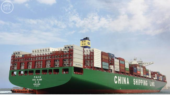 The world's largest container-carrier ship docks at Jeddah Islamic Seaport — SPA Photo