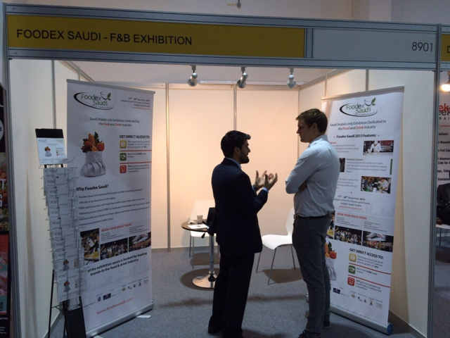 Foodex Saudi stand at the Airport Show & Travel Catering Expo in Dubai,May 2015